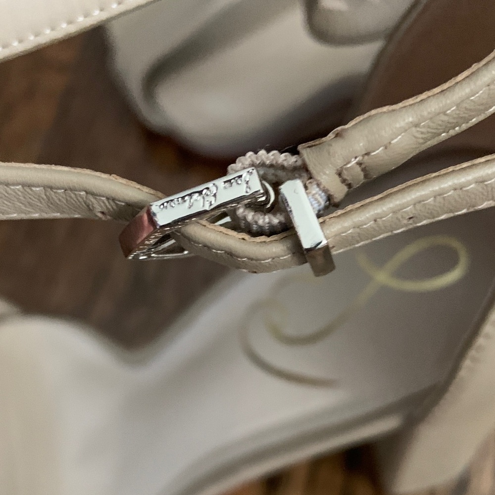 Sam Edelman Elegant Cream High Heel Ankle Strap Sandals - Picture 3 of 8